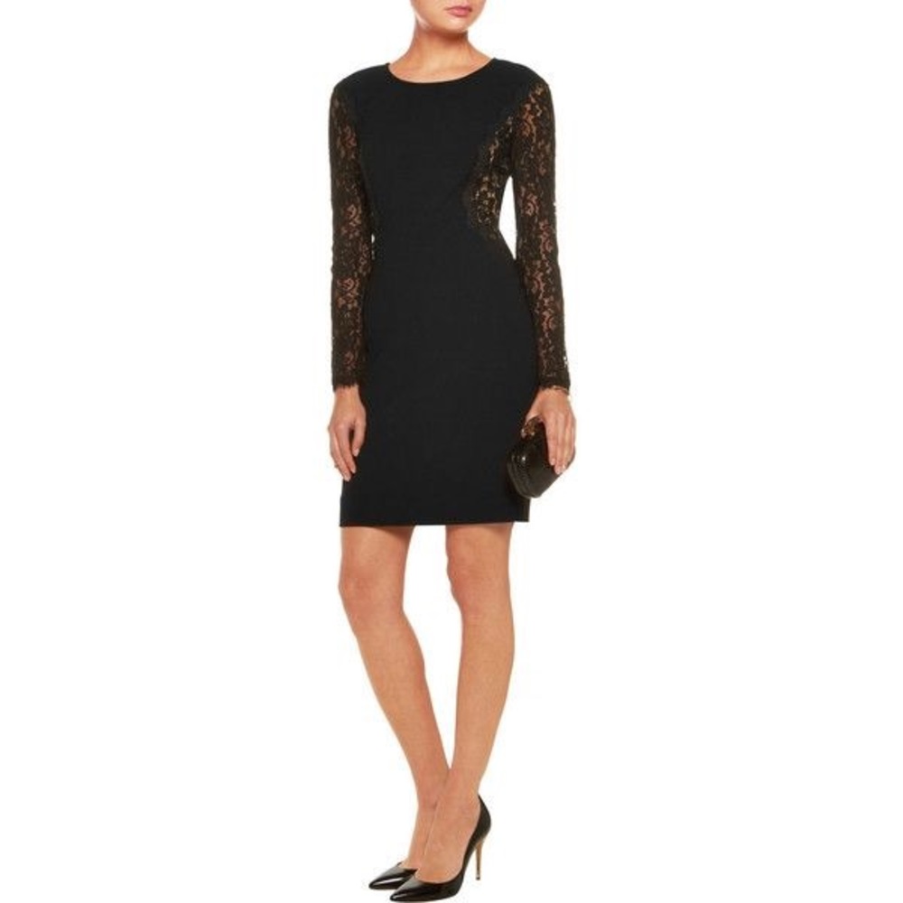 NWT Diane Von Furstenberg Black Lace India Dress